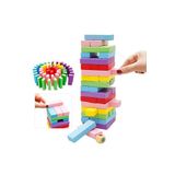 masalavm Toys Roys Renkli Akıl ve Zeka Oyunları Jenga 54 Parçalı Denge Oyunu Öğretici Oyuncak