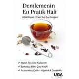 Maşalı Bitki Çayı Ihlamur Kuşburnu Yeşil Çay Demleme Süzgeci 16X5,5 Cm Metal