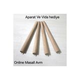 Masall Ahşap Konik 44Cm Ayak Zigon Sehpa 4Lük Puf ,Tabure,Komidin,Orta Sehpa,Benç. Ayak