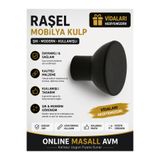 MASALL Raşel düğme kulp plastik ( 1 adet ) vidalı şifonyer, komidin, vestiyer,konsol vb