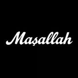 Maşallah Yazılı Oto Sticker Beyaz 13X2cm