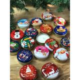 Masalsı Concept Yılbaşı Yeni Yıl Konsept 3lü Mumlu Metal Kutu Seti Christmas Candle Boxes With Candle 7x3.5 - Renkli