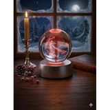 Masalsı Peri Tasarımlı 3D Lazer İşlemeli Kristal Küre, Hologram Cam Küre, Büyülü Peri Figürlü Cam Küre, Hediye