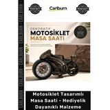 #Masasaati Estetik Ofis Motosiklet Tasarımlı Masa Saati Dekoratif Hediyelik Dayanıklı Malzeme