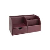 Masaüstü Düzenleyici,Kalemlik,Kumandalık,Küpbloknotluk,Tabletlik,Kitaplık,6 Gözlü,Çekmeceli,Desktop Organizer,Vegan,24,5 * 13 * 12