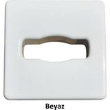 Masaüstü Kablo Kanalı Deliği Kapağı, Kare, Beyaz 6 cm - 1 Adet