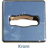 Masaüstü Kablo Kanalı Deliği Kapağı, Kare, Krom 6 cm - 1 Adet