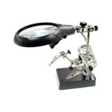 Masaüstü Ledli Mg16129-C Mini Havya Stand Pcb Tutucu Büyüteç