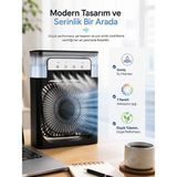 Masaüstü Püskürtmeli Serinici Fan 5 Sisleme, 3 Fan Hızı, 7 Renk Ambiyans Işığı