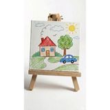 Masaüstü Şövale, Ahşap, Mini Şövale, Üç Ayaklı, Resim Şövalesi, Ressam Sehpası - 28X18