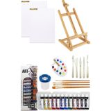 Masaüstü Şövale Art-x Akrilik Boya Seti 12 Renk X 12ml Başlangıç Seti