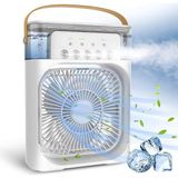 Masaüstü Taşınabilir Mini Klima - 600ML Su Depolu, 5 Spreyli Hava Soğutucu Vantilatör, 3 Kadem - 1 Adet - Var