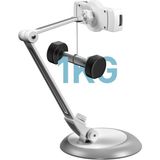 Masaüstü Telefon & Tablet Tutucu Standı, Ağırlıklı Metal Taban, ((14/22CM Kol Boyları, Pvc+Metal)) - Beyaz