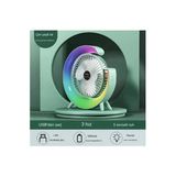 Masaüstü Vantilatör Usb Şarjlı Rgb Led Işıklı 3 Kademeli 180° Ayarlanabilir Soğutucu Fan Yeşil P83253s274