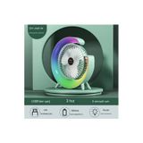 Masaüstü Vantilatör Usb Şarjlı Rgb Led Işıklı 3 Kademeli Fan