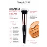Mas'dala EGAR 3D Kabuki Fondöten Fırçası - Profesyonel Pürüzsüz ve Kusursuz Makyaj Uygulama
