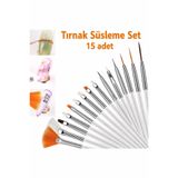 Mas'dala EGAR Nail Art Fırça Seti Profesyonel 15 Parça Tırnak Süsleme Çizim ve Tasarım Fırçaları