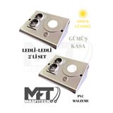 Masfitech Dolap Ve Tezgah Altı Prizli Led Aydınlatma –3 Watt 4000k Günışığı |mutfak Için Işık Ve priz (2 Adet)