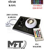 Masfitech Prizmatik Bluetooth Müzik Çalar Siyah Renk 2 Metre Kablolu Dolap ve Tezgah Altı Modeli