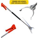 Masfitech Yengeç Çok Amaçlı Çöp Toplama Aparatı (Yıldız Ağızlı) - 92 cm - Kırmızı