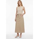 Masha Kate Evaze Denim Midi Etek - Kum Beji - 44