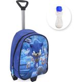 Masho Trend Çekçekli Parlak Sonic Anaokulu Çantası Suluk Süper Sonik Kreş Çantası - Mavi - Çekçekli Çanta