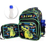Masho Trend Cool Dino Sırt Çantası + Beslenme + Suluk - Dinozor Ilkokul Çantası - Erkek Çocuk Okul Çantası - 0 - --