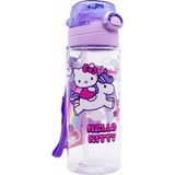 Masho Trend Hello Kitty Şeffaf Matara 500ml - Hello Kitty Çocuk Suluk - Lisanslı Hello Kitty Matara Pipetli Suluk