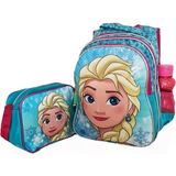 Masho Trend Mavi Frozen Elsa Sırt Çantası + Beslenme - Elsa Ilkokul Çantası Karlar Ülkesi Kız Çocuk Okul Çantası - -- - 0
