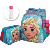 Masho Trend Mor Frozen Elsa Sırt Çantası + Beslenme + Suluk - Elsa Ilkokul Çantası Karlar Ülkesi Okul Çantası - 0 - --