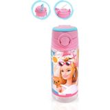 Masho Trend Pembe Barbie Şeffaf Matara 500 ml Çocuk Suluk - - - Karışık-Çok Renkli