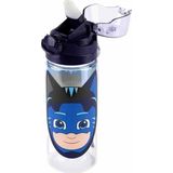 Masho Trend Pija Şeffaf Matara 500ml - Kedi Çocuk Suluk - Lisanslı Pijamasks Matara Pipetli Suluk