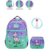 Masho Trend Smile Flamingo Okul Çantası + Beslenme + Suluk - Ilkokul Çantası Kız Çocuk Okul Çantası - Sırt Çantası - Çok Renkli - 40 x 30 x 17 cm