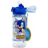 Masho Trend Sonic Şeffaf Matara 500ML - Sonic Suluk - Lisanslı Sonic Matara - Pipetli Suluk - Karışık-Çok Renkli - 1 Adet