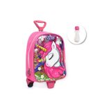 Mashotrend Dream Unicorn Çekçekli Anaokulu Çantası + Suluk - Kız Çocuk Çanta - Kreş Çantası
