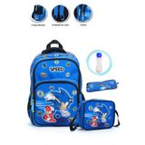Mashotrend Speed Sonic Okul Çantası + Beslenme + Kalemlik + Suluk Super Sonic Çanta İlkokul Çantası Sırt Çanta