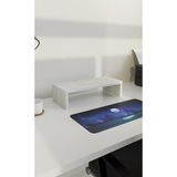 Masif Ahşap Bilgisayar Monitör Yükseltici Raf, Doğal Ahşap, 45X19.2X10 Cm, Çok Amaçlı, Masa�