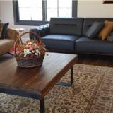 Masif Ahşap Dogal Ağaç Orta Sehpa Ceviz 120*85*45 Cm