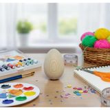 Masif Ahşap Yumurta - El Yapımı Hobi Ve Sanat Faaliyetleri İçin Dekoratif Obje
