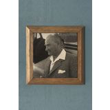 Masif Çerçeveli Atatürk Doğaltaş Tablo Pano Oscar Stone Decor 28X28 CM