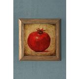 Masif Çerçeveli Nar (Bereket) Taş Tablo Oscar Stone Decor 28X28 cm
