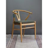 Masif Gürgen Ahşap Sandalye / Doğal Ahşap Sandalye, Wishbone Sandalye - Deri / Kumaş - Natural