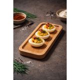 Masif Kayın Ağacından Dikdörtgen Orta Boy Sunumluk - 20 x 10,5 cm