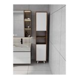 Masif Market Riva Çamaşır Sepetli Banyo Dolabı Amalfi-Beyaz Renk