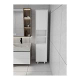 Masif Market Riva Çamaşır Sepetli Banyo Dolabı Beyaz Renk