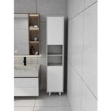 Masif Market Riva Çamaşır Sepetli Banyo Dolabı Külgri Renk