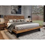 Masifart Kırlangıç Ahşap Karyola Klasik Çift Kişilik Masif Yatak Başlığı - Çok Renkli - 180 x 114 cm