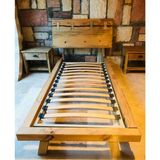 Masifart Kırlangıç Ahşap Karyola Klasik Tek Kişilik Masif Yatak Başlığı - Çok Renkli - 180 x 114 cm