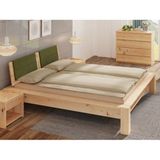 Masifart Ladin Ahşap Karyola Klasik Ladin Yatak Başlığı Çift Kişilik - Çok Renkli - 180 x 114 cm