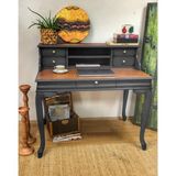 Masifart Sema Ahsap Calisma Masası 110 cm Gri Eskitme - 110 x 75 cm - Renkli